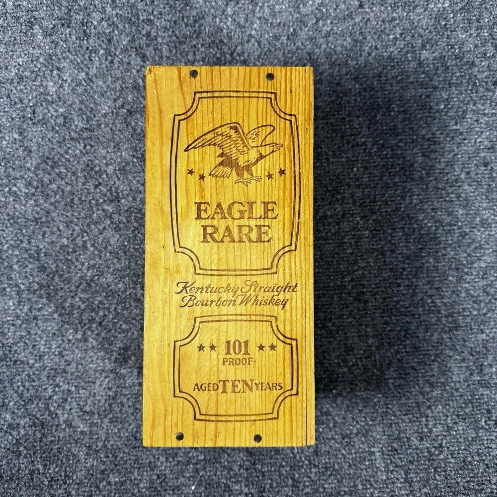 Vintage Eagle Rare 101 Proof Bourbon Wooden Box Only Empty Display Case 10 Year